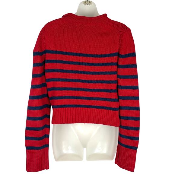 J. Crew Rollneck Red and Blue Striped  Sweater NWOT - Picture 6 of 9